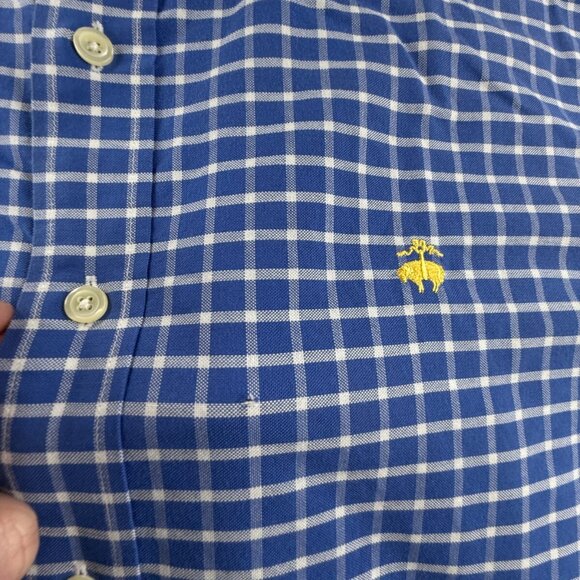 Blue Checkered Men's Shirt - Picture 13 of 15